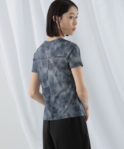 Ray BEAMS（レイビームス）の「Ray BEAMS / デニム プリント Tシャツ（Tシャツ/カットソー・レディース・ブラック/ブルー系その他4・ONE SIZE）」の8枚目の写真