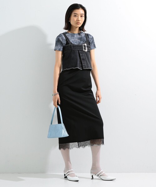 Ray BEAMS（レイビームス）の「Ray BEAMS / デニム プリント Tシャツ（Tシャツ/カットソー・レディース・ブラック/ブルー系その他4・ONE SIZE）」の9枚目の写真