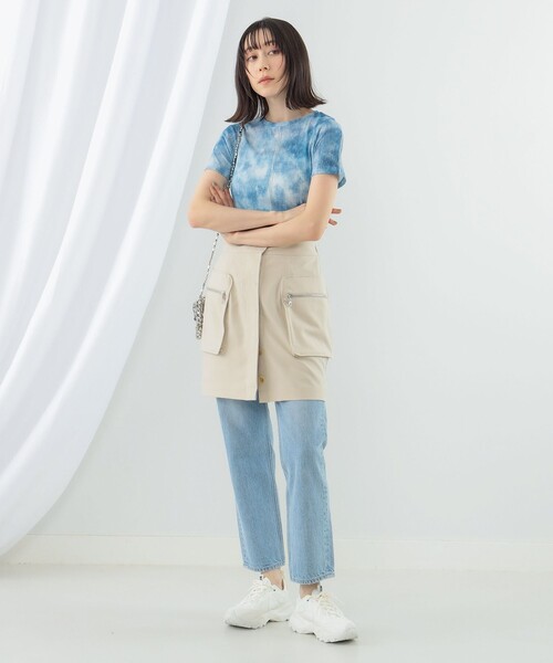 Ray BEAMS（レイビームス）の「Ray BEAMS / デニム プリント Tシャツ（Tシャツ/カットソー・レディース・ブラック/ブルー系その他4・ONE SIZE）」の14枚目の写真