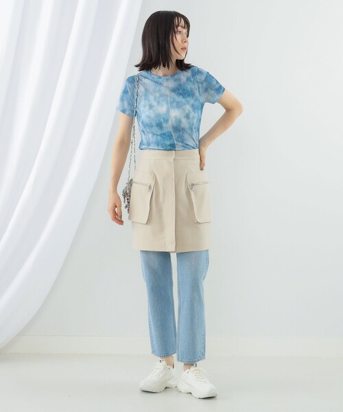 Ray BEAMS（レイビームス）の「Ray BEAMS / デニム プリント Tシャツ（Tシャツ/カットソー・レディース・ブラック/ブルー系その他4・ONE SIZE）」の15枚目の写真