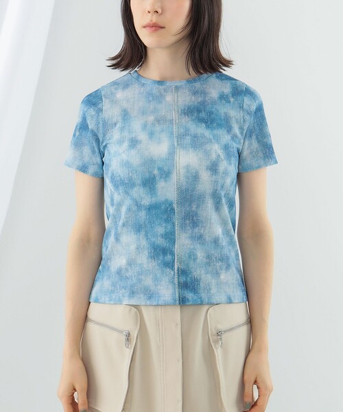 Ray BEAMS（レイビームス）の「Ray BEAMS / デニム プリント Tシャツ（Tシャツ/カットソー・レディース・ブラック/ブルー系その他4・ONE SIZE）」の18枚目の写真