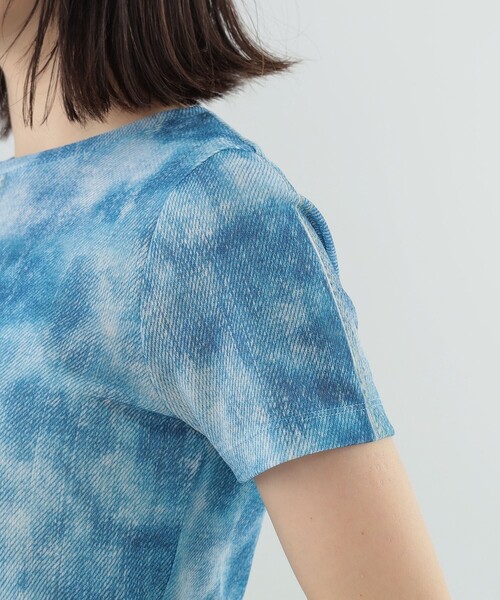 Ray BEAMS（レイビームス）の「Ray BEAMS / デニム プリント Tシャツ（Tシャツ/カットソー・レディース・ブラック/ブルー系その他4・ONE SIZE）」の22枚目の写真