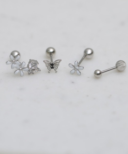 Peony(ピオニー)の「【Peony/ピオニー】/サージカルステンレス316L ビジューピアスセット2(ピアス(片耳用)・レディース・B/E/F/H/A/I/G/C/D・FREE)」の10枚目の写真