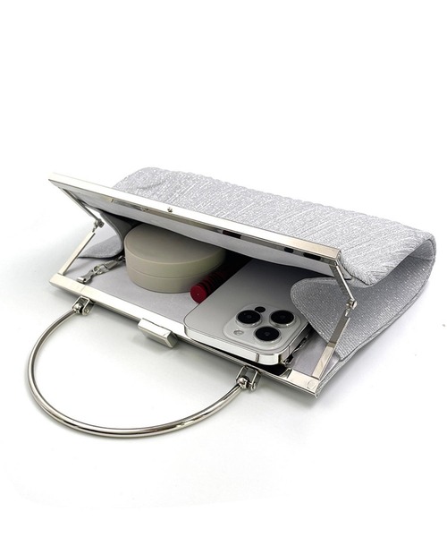 LA VORAGINE(ラ ヴォラジネ)の「2WAY パーティーがま口 ショルダーバッグ ハンドバッグ(クラッチバッグ・レディース・ブラック/ゴールド/シルバー・FREE)」の21枚目の写真