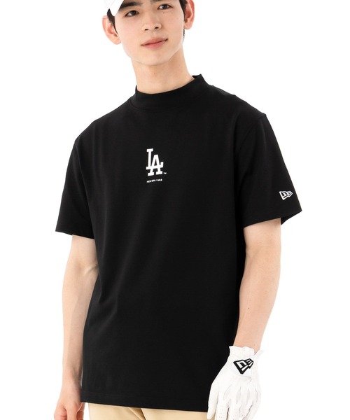 NEW ERA(ニューエラ)の「ニューエラ ゴルフ ミッドネック半袖 MLB(ポロシャツ・メンズ・ホワイト/ブラック・S/M/L/XL/XXL)」の2枚目の写真