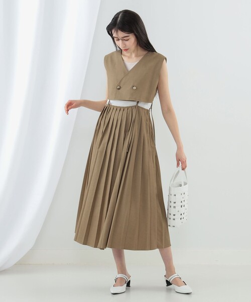 Ray BEAMS（レイビームス）の「Ray BEAMS / セパレート プリーツ ワンピース（ワンピース・レディース・ブラック/ブラウン系その他3・0/1）」の10枚目の写真