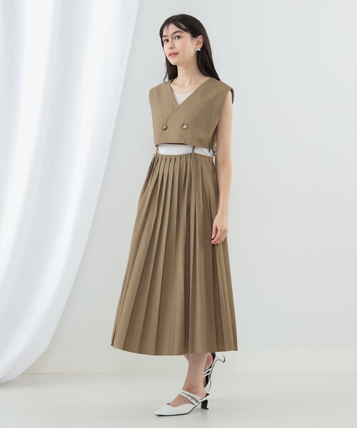 Ray BEAMS（レイビームス）の「Ray BEAMS / セパレート プリーツ ワンピース（ワンピース・レディース・ブラック/ブラウン系その他3・0/1）」の11枚目の写真