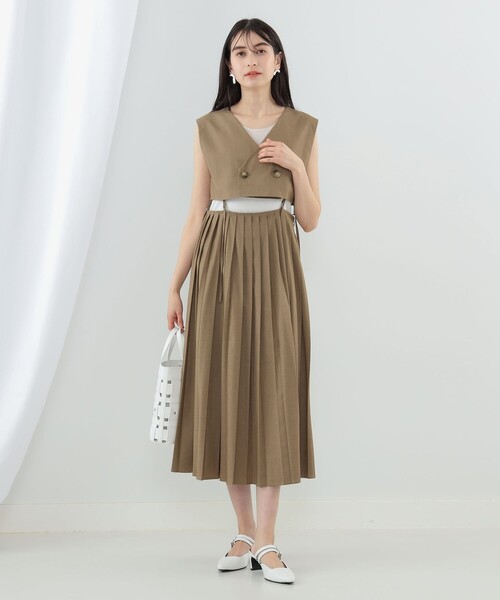 Ray BEAMS（レイビームス）の「Ray BEAMS / セパレート プリーツ ワンピース（ワンピース・レディース・ブラック/ブラウン系その他3・0/1）」の13枚目の写真