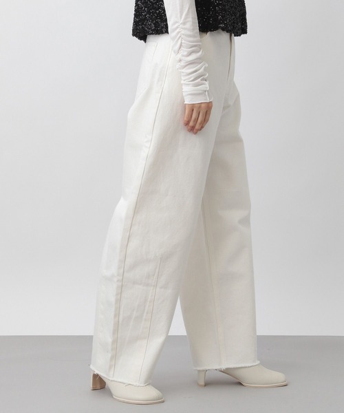 A part by(アパートバイ)の「≪追加2≫カーブデニム(デニムパンツ・レディース・オフホワイト/ライトグレー/ライトブルー・SMALL/MEDIUM)」の8枚目の写真