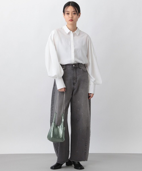 A part by(アパートバイ)の「≪追加2≫カーブデニム(デニムパンツ・レディース・オフホワイト/ライトグレー/ライトブルー・SMALL/MEDIUM)」の4枚目の写真