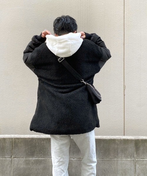 DONOBAN(ドノバン)の「mixボアオーバーブルゾン(ブルゾン・レディース・アイボリー/ブラック・FREE)」の7枚目の写真