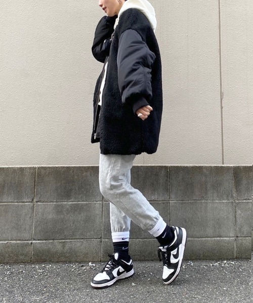 DONOBAN(ドノバン)の「mixボアオーバーブルゾン(ブルゾン・レディース・アイボリー/ブラック・FREE)」の9枚目の写真