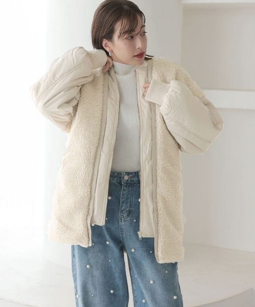 mixボアオーバーブルゾン（ブルゾン）｜DONOBAN（ドノバン）の