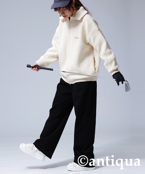 antiqua(アンティカ)の「スポンジニットジャケット(その他アウター・レディース・アイボリー/ブラック・M/L)」の8枚目の写真