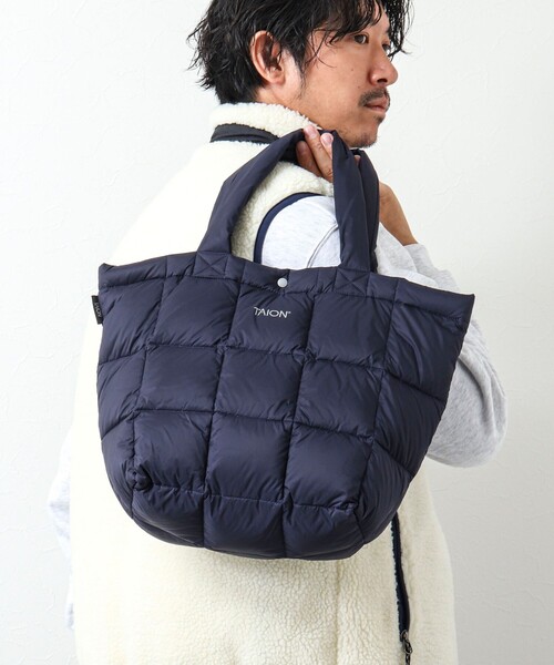 TAION（タイオン）の「【TAION/タイオン】LUNCH DOWN TOTE BAG M（トートバッグ・メンズ・ブルー/ネイビー/パープル/ブラック/ベージュ/チャコールグレー/オリーブ・FREE）」の16枚目の写真