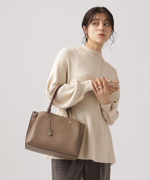 DRESKIP（ドレスキップ）の「◆【体型カバー】大人な美しさ ペプラム プチハイネックニット（ニット/セーター・レディース・チャコールグレー/ブラック/ライトベージュ/ライトブルー・02/03/04）」の15枚目の写真