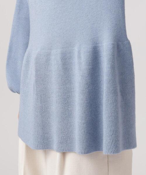 DRESKIP（ドレスキップ）の「◆【体型カバー】大人な美しさ ペプラム プチハイネックニット（ニット/セーター・レディース・チャコールグレー/ブラック/ライトベージュ/ライトブルー・02/03/04）」の16枚目の写真
