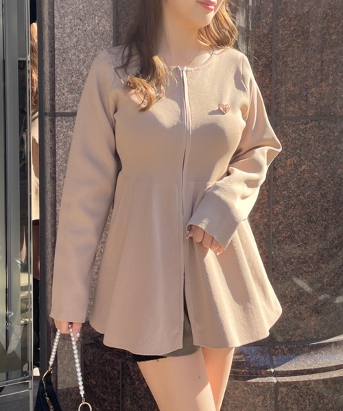 NOMAE（ノーマエ）の「ZIPペプラムニットチュニック（チュニック