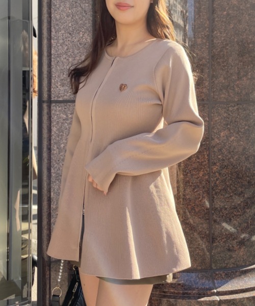 NOMAE(ノーマエ)の「ZIPペプラムニットチュニック(チュニック・レディース・ピンク/ブラック/アイボリー/イエロー・FREE)」の20枚目の写真