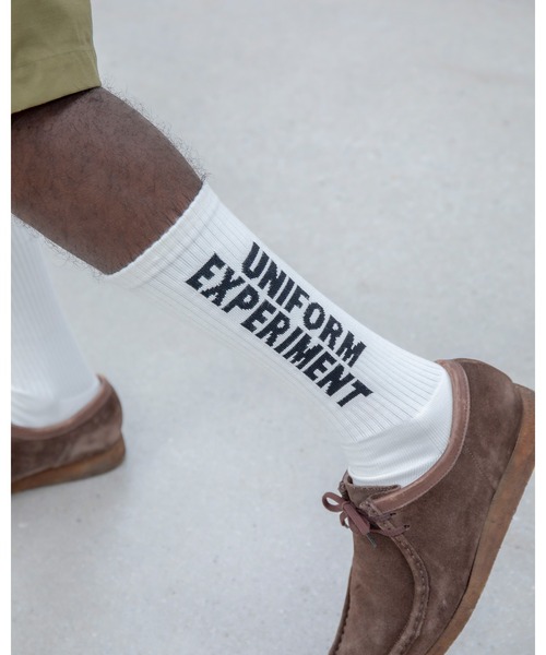 uniform experiment(ユニフォームエクスペリメント)の「MIDDLE SOCKS(ソックス/靴下・メンズ・ホワイト/ブラック・2/3)」の5枚目の写真