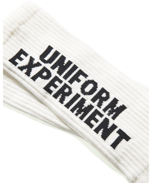 uniform experiment(ユニフォームエクスペリメント)の「MIDDLE SOCKS(ソックス/靴下・メンズ・ホワイト/ブラック・2/3)」の3枚目の写真