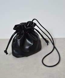 &soiree PU巾着ショルダーバッグ