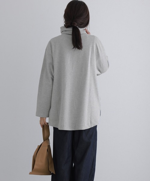 ワイドハイネックプルオーバー（Tシャツ/カットソー）｜ElegChic