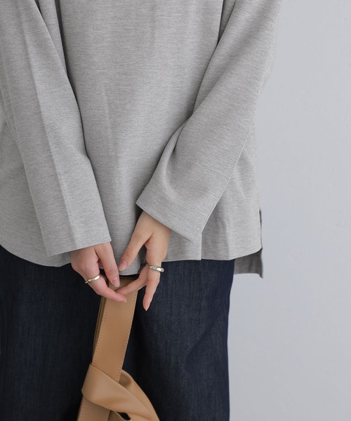 ElegChic(エレグシック)の「ワイドハイネックプルオーバー(Tシャツ/カットソー・レディース・ブラック/チャコールグレー/杢グレー・4L/M/XL)」の17枚目の写真