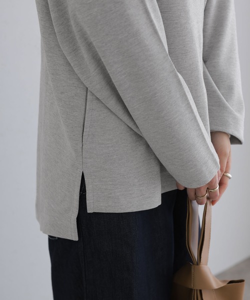ElegChic(エレグシック)の「ワイドハイネックプルオーバー(Tシャツ/カットソー・レディース・ブラック/チャコールグレー/杢グレー・4L/M/XL)」の10枚目の写真