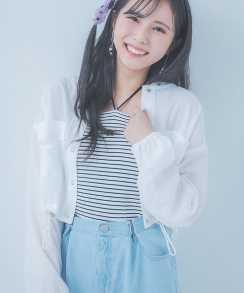 repipi armario(レピピ アルマリオ)の「2WAYショートキャミソール(タンクトップ・キッズ・アイボリー/その他/ブルー系その他/ブラック・LARGE/MEDIUM/SMALL)」の5枚目の写真