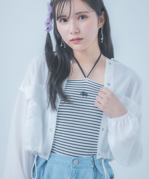 repipi armario(レピピ アルマリオ)の「2WAYショートキャミソール(タンクトップ・キッズ・アイボリー/その他/ブルー系その他/ブラック・LARGE/MEDIUM/SMALL)」の6枚目の写真