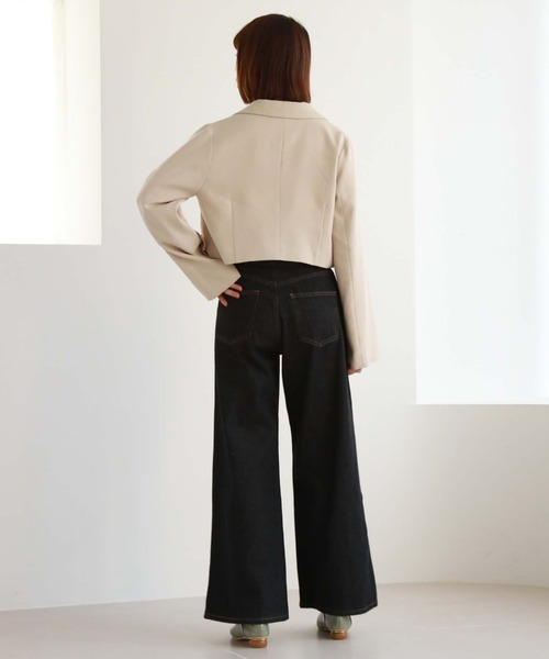 archives（アルシーヴ）の「2wayベルトワイドデニム（デニムパンツ・レディース・ブラック/ブルー・SMALL/MEDIUM）」の12枚目の写真