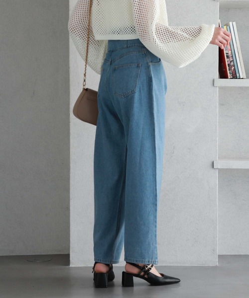 archives（アルシーヴ）の「2wayベルトワイドデニム（デニムパンツ・レディース・ブラック/ブルー・SMALL/MEDIUM）」の5枚目の写真