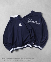 【MLB / メジャーリーグベースボール】 チームロゴ バック 刺繍 ハーフジップ 裏毛 スウェット プルオーバー