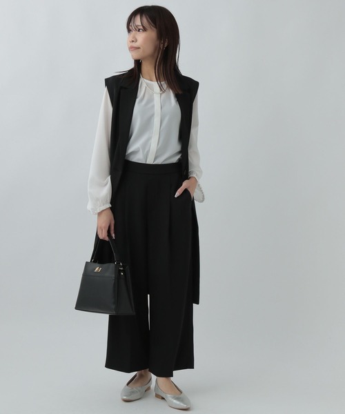 Elura（エルーラ）の「【低身長サイズ Elkotona】コトナ映えラクワイドパンツ/986468（その他パンツ・レディース・ブラック/ネイビー/ホワイト・SMALL/MEDIUM）」の18枚目の写真