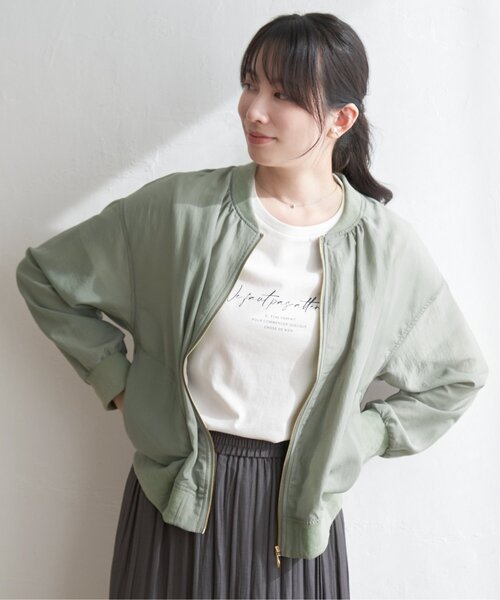 ikka（イッカ）の「シアMA-1（ブルゾン・レディース・カーキオリーブ/ベージュ/チャコールグレー・M/L/S）」の16枚目の写真