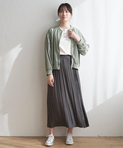 ikka（イッカ）の「シアMA-1（ブルゾン・レディース・カーキオリーブ/ベージュ/チャコールグレー・M/L/S）」の17枚目の写真