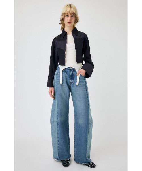 MOUSSY（マウジー）の「LAYERED GARTER トップス（Tシャツ/カットソー・レディース・ライトカーキ/ホワイト/グレー・FREE）」の17枚目の写真