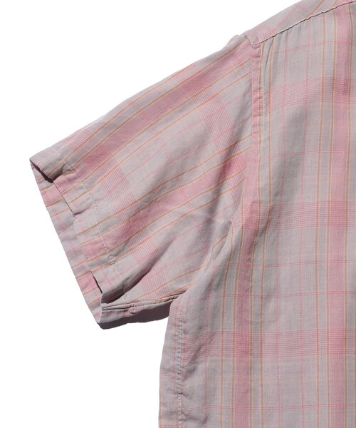 BEAMS PLUS（ビームスプラス）の「BEAMS PLUS / ギザコットン ダブルガーゼ ショートスリーブ ボタンダウン シャツ クラシックフィット（シャツ/ブラウス・メンズ・ブラウン/サックスブルー・S/M/L/XL）」の3枚目の写真