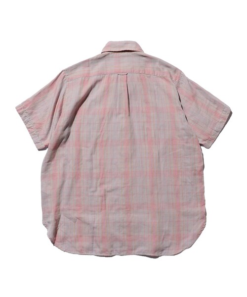 BEAMS PLUS（ビームスプラス）の「BEAMS PLUS / ギザコットン ダブルガーゼ ショートスリーブ ボタンダウン シャツ クラシックフィット（シャツ/ブラウス・メンズ・ブラウン/サックスブルー・S/M/L/XL）」の18枚目の写真