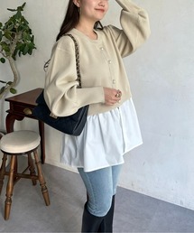 prose verse | 2wayパールボタンペプラムカーディガン(カーディガン/ボレロ)