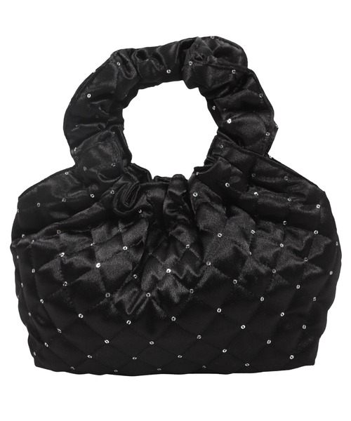 キラキラドットサテンキルティングミニバッグ（ハンドバッグ）｜KOBE