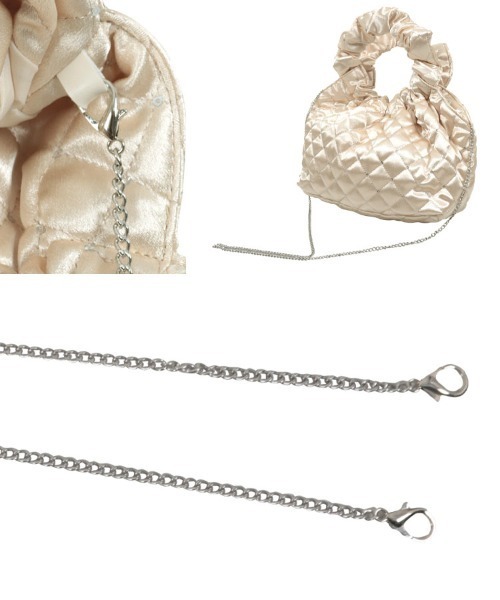 KOBE LETTUCE（コウベレタス）の「キラキラドットサテンキルティングミニバッグ（ハンドバッグ・レディース・ゴールド系その他/ホワイト/ピンク/ブラック/ブルー・FREE）」の19枚目の写真