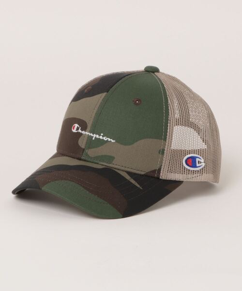 Champion（チャンピオン）の「Champion/チャンピオン　キッズ　ツイルメッシュキャップ（キャップ・キッズ・ブラック/グリーン系カモフラージュ/ピンク/ミント/パープル/ブルー/グレー系カモフラージュ/マルチ・53-55cm）」の7枚目の写真