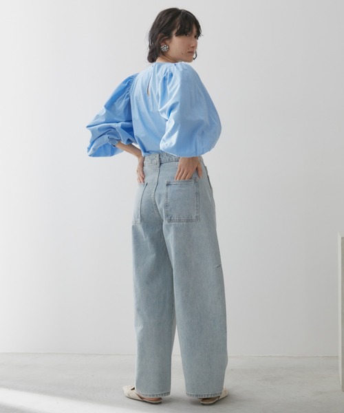 Libra Cue（リブラ キュー）の「パフボリュームブラウス（シャツ/ブラウス・レディース・ピンク/ホワイト/ブラック/ワイン/サックスブルー/カーキ・FREE）」の18枚目の写真