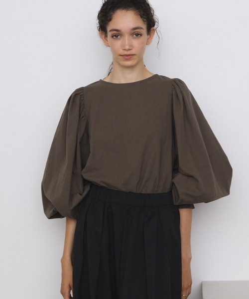 Libra Cue（リブラ キュー）の「パフボリュームブラウス（シャツ/ブラウス・レディース・ピンク/ホワイト/ブラック/ワイン/サックスブルー/カーキ・FREE）」の22枚目の写真