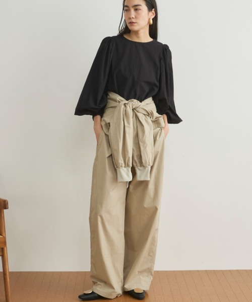 Libra Cue（リブラ キュー）の「パフボリュームブラウス（シャツ/ブラウス・レディース・ピンク/ホワイト/ブラック/ワイン/サックスブルー/カーキ・FREE）」の13枚目の写真