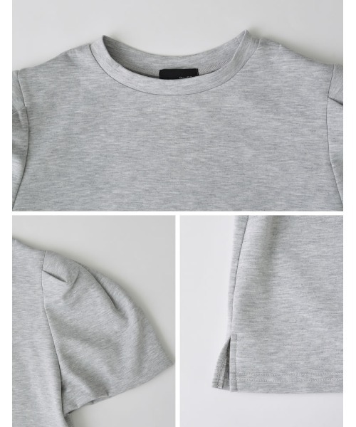 Re:EDIT（リエディ）の「ダンボールパフスリーブトップス（スウェット・レディース・ブラック/アイボリー系/グレー・MEDIUM/LARGE）」の17枚目の写真