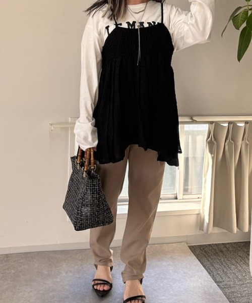 un dix cors（アンディコール）の「シマーシュリンクレイヤードキャミソール（キャミソール・レディース・ブラック・FREE）」の19枚目の写真