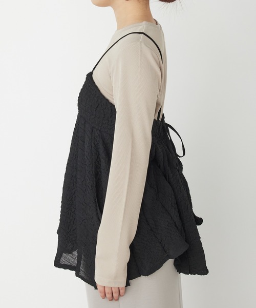 un dix cors（アンディコール）の「シマーシュリンクレイヤードキャミソール（キャミソール・レディース・ブラック・FREE）」の21枚目の写真